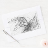 風の中のピクシー・ダスト 長方形シール (封筒)