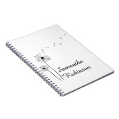 風の中の白吹と黒のタンポポ ノートブック (右側)