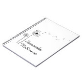 風の中の白吹と黒のタンポポ ノートブック (左側)