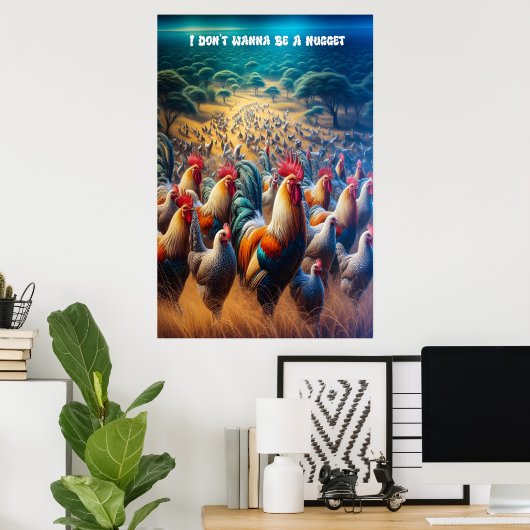 風の中の羽 ポスター (ホームオフィス)