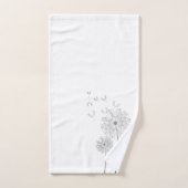 風の中吹のデリケートなタンポポ バスタオルセット (ハンドタオル)