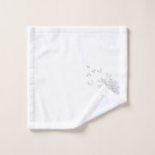 風の中吹のデリケートなタンポポ バスタオルセット (ウォッシュタオル)