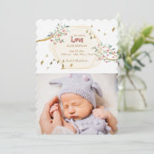 風の写真の誕生の発表の愛 案内状 (スタンド正面)