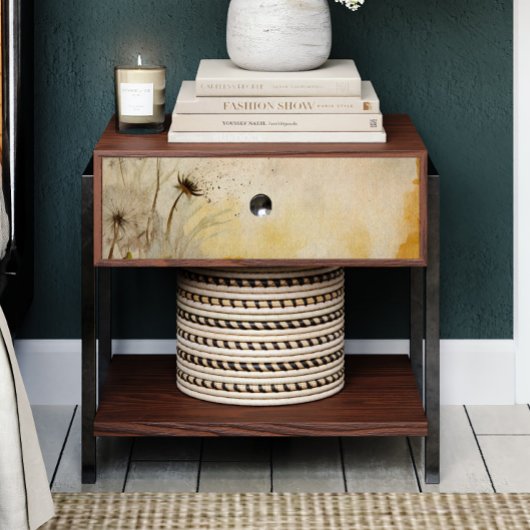 風の切り離しに漂うタンポポ 薄葉紙