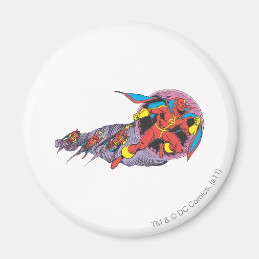 風の動きの赤い竜巻 マグネット (正面)