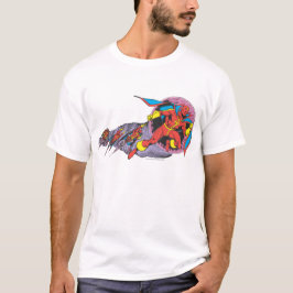 風の動きの赤い竜巻 Tシャツ