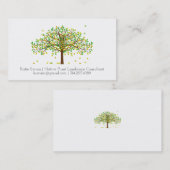 風の名刺の落ちる葉 名刺 (正面/裏面)