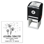 風の名前のアドレスにタンポポの種子 セルフインキングスタンプ (インサイチュ)