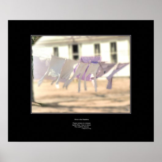 風の吹き流れ – 俳句のポスター ポスター (正面)