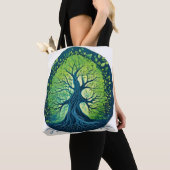 風の囁き:木のトートバッグのエッセンス トートバッグ (クローズアップ)