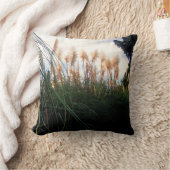 「風の囁き：白い吸血鬼の草」 クッション (ブランケット)