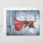 風の妖精のはがきを呼び出す ポストカード (正面/裏面)
