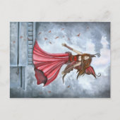 風の妖精のはがきを呼び出す ポストカード (正面)