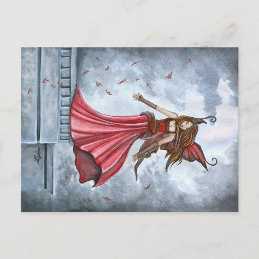 風の妖精のはがきを呼び出す ポストカード (正面)