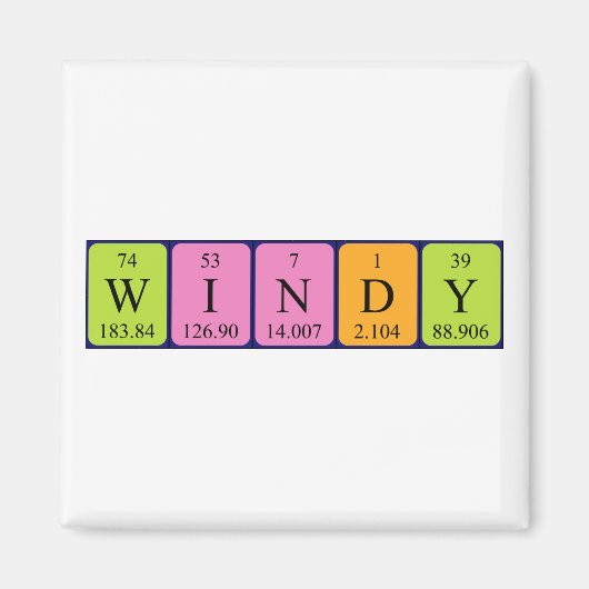 風の定期テーブル名マグネット マグネット (正面)