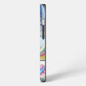 風の寓意　アンティーク　フラワー　モノグラム iPhoneケース (左側面)