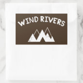 風の川 長方形シール (バッグ)