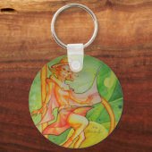 風の強い土星 キーホルダー (正面)