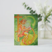 風の強い土星 ポストカード (スタンド正面)