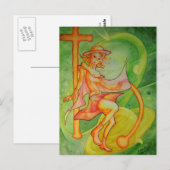 風の強い土星 ポストカード (正面/裏面)