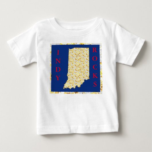 風の強い岩 ベビーTシャツ (正面)