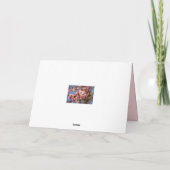 風の強い日に咲く桜の花の自然な絵画 カード (裏面)