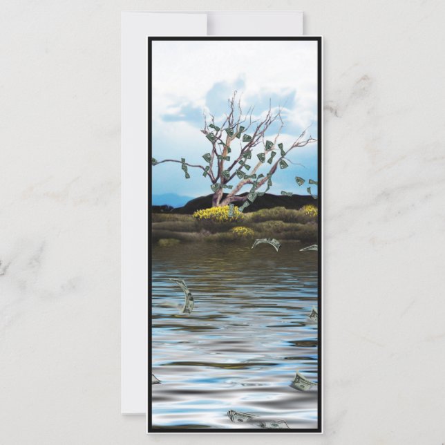 風の強い日に金の木 (正面)