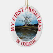 風の強い日に金の木 セラミックオーナメント (右)