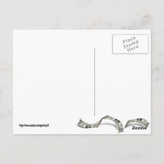 風の強い日に金の木 ポストカード (裏面)