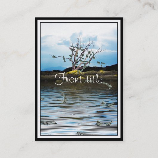 風の強い日に金の木 名刺 (正面)