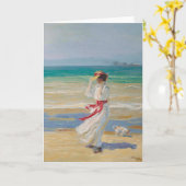 風の強い日 | サー・ジョン・レイヴリー カード (黄色い花)