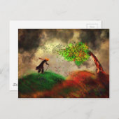 風の強い日 ポストカード (正面/裏面)