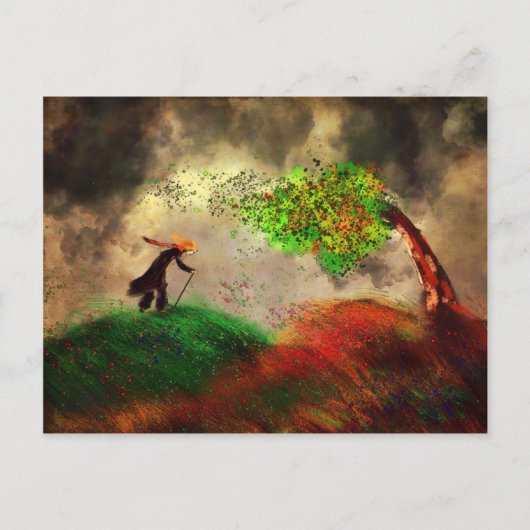 風の強い日 ポストカード (正面)