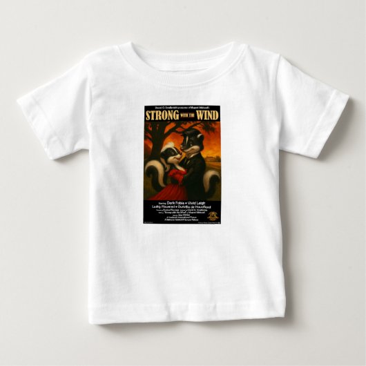 風の強い映画パロディ ベビーTシャツ (正面)