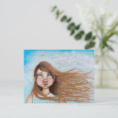 風の強い景色_ ポストカード (スタンド正面)