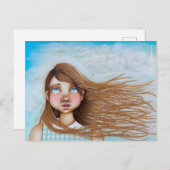 風の強い景色_ ポストカード (正面/裏面)