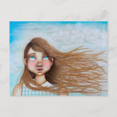 風の強い景色_ ポストカード (正面)