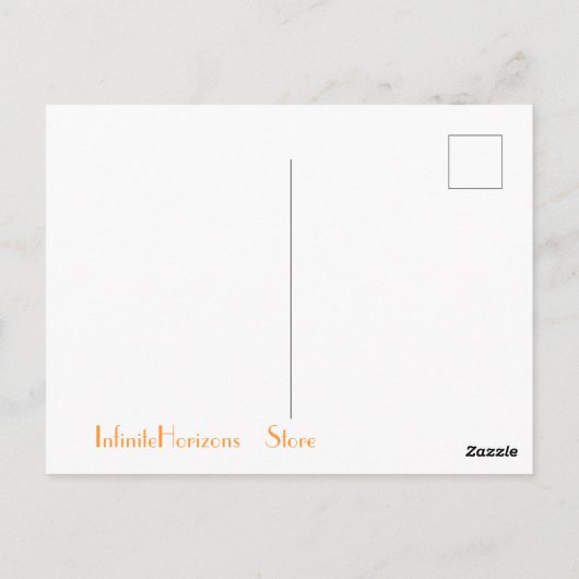 風の強い秋の日はがき ポストカード (裏面)