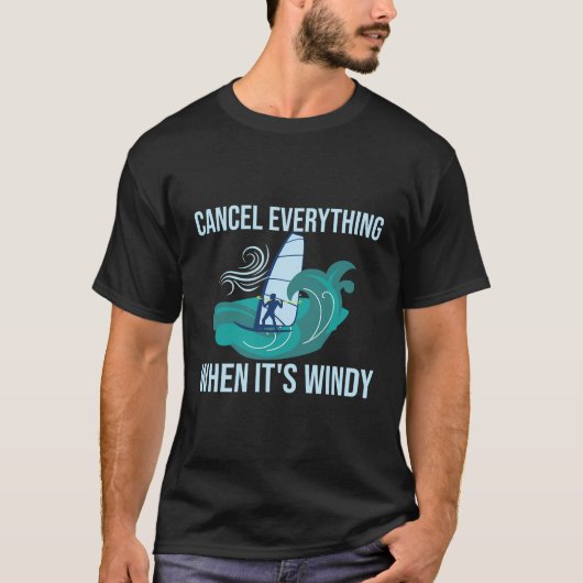 風の強い風が吹くと全てをキャンセルする Tシャツ (正面)