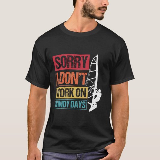 風の日はお休みです Tシャツ (正面)