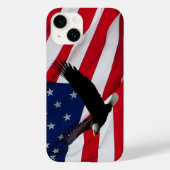 風の日アメリカ国旗と鷲 Case-Mate iPhoneケース (裏面)
