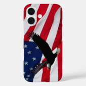 風の日アメリカ国旗と鷲 Case-Mate iPhoneケース (裏面)