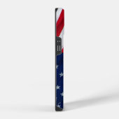 風の日アメリカ国旗と鷲 iPhoneケース (右側面)