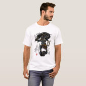 風の書道の神「風神」 Tシャツ (正面フル)