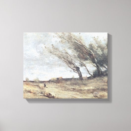 風の突風， c.1865-70 キャンバスプリント (正面)