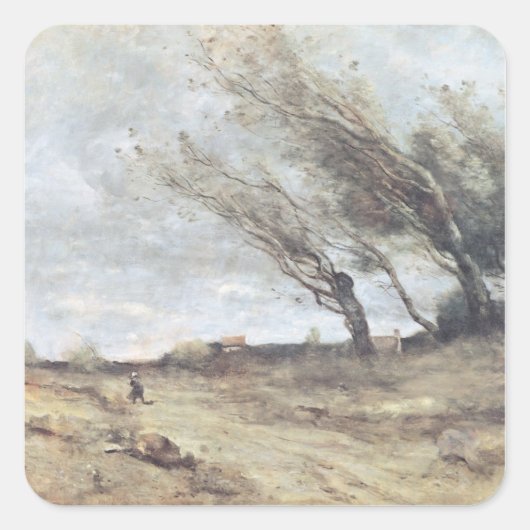 風の突風, c.1865-70 スクエアシール (正面)