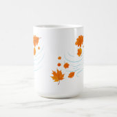 風の紅葉: Inspのエレガントデザイン コーヒーマグカップ (中央)