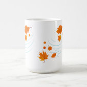 風の紅葉: Inspのエレガントデザイン コーヒーマグカップ (中央)