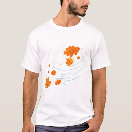 風の紅葉: Inspのエレガントデザイン Tシャツ (正面)