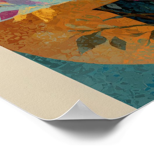 風の花びら- Solarpunk Poster ポスター (角)